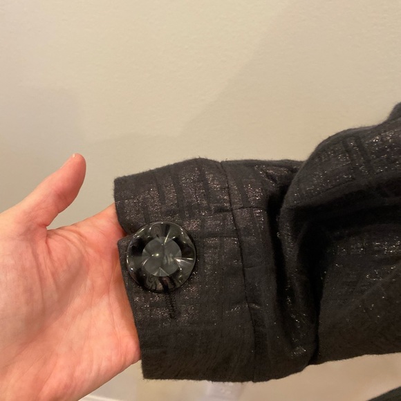 Vertigo Paris Womens Black Long Blazer or. Coat w Belt / Size Small - Picture 15 of 16